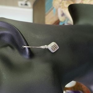 Champagne and white diamond  earrings